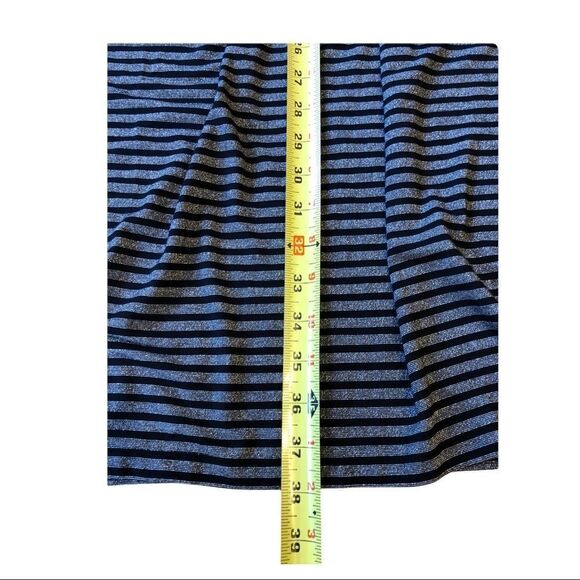 Gap Metallic Black & Silver Striped Long Sleeve Dress NWT - Picture 10 of 12